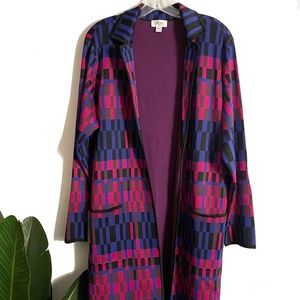 Per Se Carisle Venice Rayon Cardigan Sweater Long Sleeve Duster XXL Plus Size